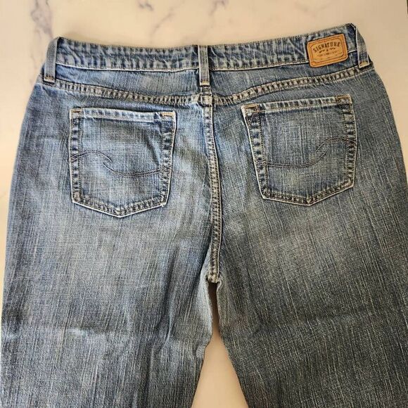 Levi Strauss signature misses 14 L low rise flared blue jeans - Picture 4 of 7